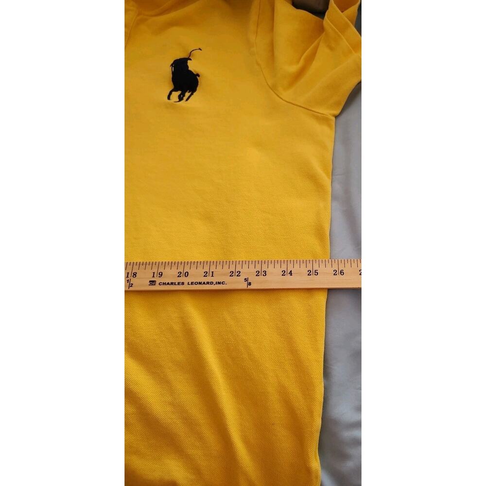 Men's Polo Ralph Lauren Big Pony #3 Yellow Collared Short Sleeve Shirt - 3XL - Picture 6 of 8